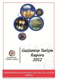 Gaziantep Turizm Raporu 2012 - Gaziantep Ticaret Odası