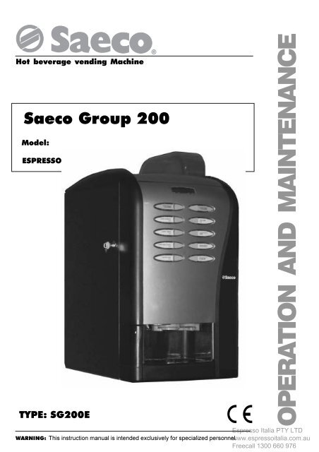Saeco Rubino 200 - Espresso Italia