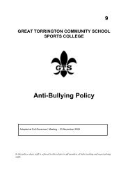 Anti-Bullying - Great Torrington School