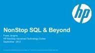 NonStop SQL & Beyond - Gtug.de