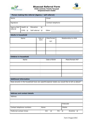 Bluecoat Referral Form