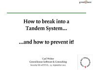 How to break into a Tandem System? ?and how to ... - Gtug.de