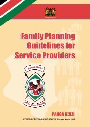 Family Planning Guidelines for - GIZ Health Sector Programme