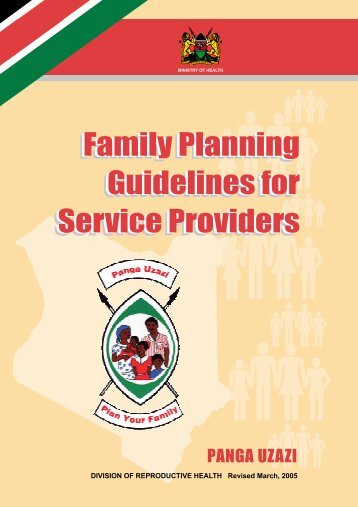 Family Planning Guidelines for - GIZ Health Sector Programme