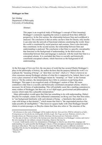 Heidegger on Sinn