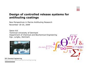 Design of controlled release systems for antifouling coatings