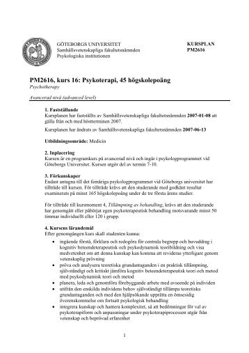 Kurs 16 - Göteborgs universitet