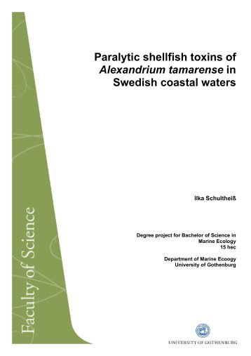 Paralytic shellfish toxins of Alexandrium tamarense in Swedish ...