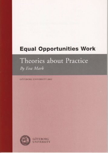 Equal Opportunities Work - Theories about Practice