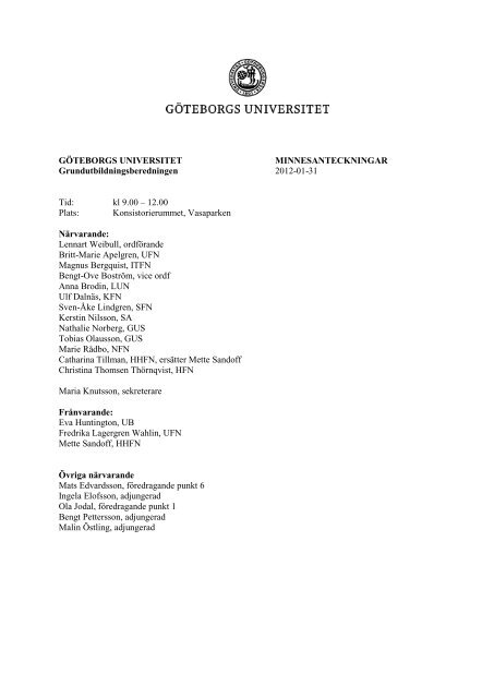 2012-01-31 - Göteborgs universitet
