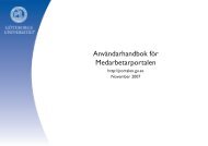 Användarhandbok för Medarbetarportalen - Göteborgs universitet