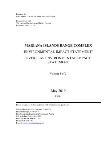 MARIANA ISLANDS RANGE COMPLEX ... - Guam Legislature