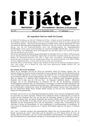 fijáte 474 - Guatemala Solidarität