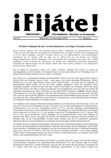 fijáte 472 - Guatemala Solidarität