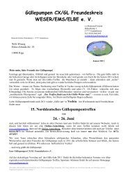 Güllepumpen CX/GL Freundeskreis WESER/EMS/ELBE e. V.