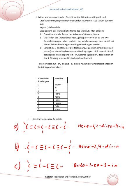 Lernzettel 6 zu Redoxreaktionen, OC - guennet.de