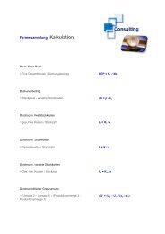 GüssVita Formelsammlung Kalkulation - Kompetenzzentrum für ...