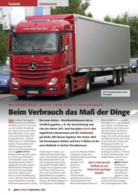 Mercedes-Benz Actros 1845 Euro 5 - Güterverkehr - online