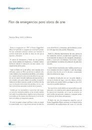 Plan de emergencias para obras de arte - Museo Guggenheim Bilbao