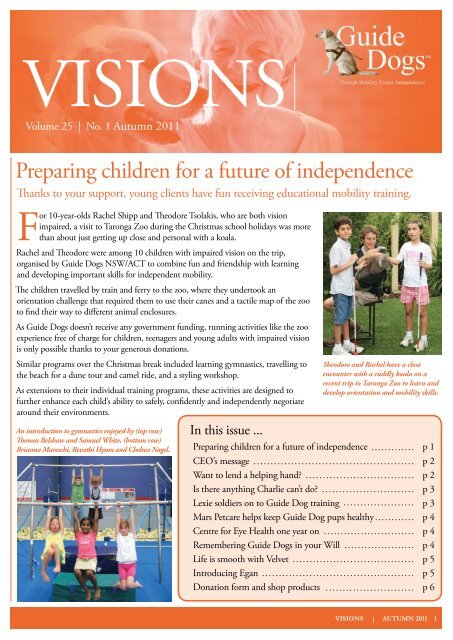 Download Visions March 2011 in PDF - Guide Dogs NSW/ACT