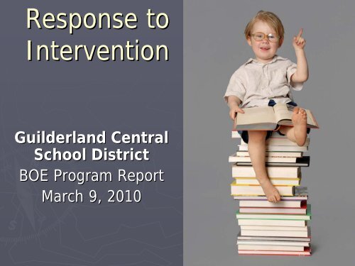 Response to Intervention (RTI) - Guilderland Central School District