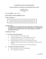 GUILDERLAND CENTRAL SCHOOL DISTRICT AGENDA FOR ...