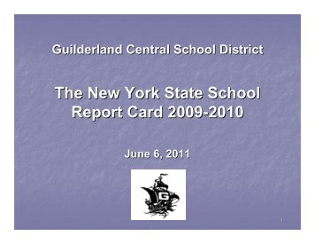 2009-10 NYS Report Card - Guilderland Central School District