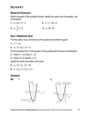 Warm-up and HW Quiz