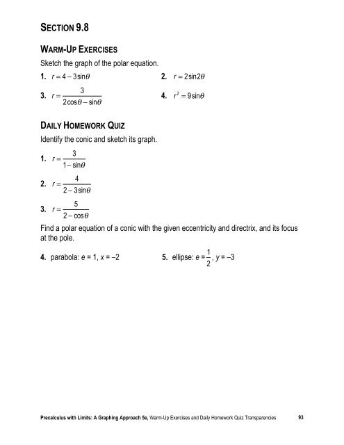 Warm-up and HW Quiz