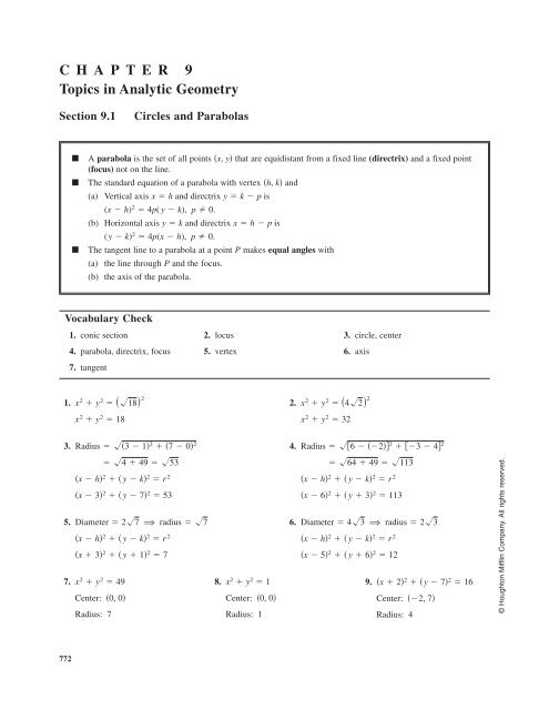 Chapter Solutions