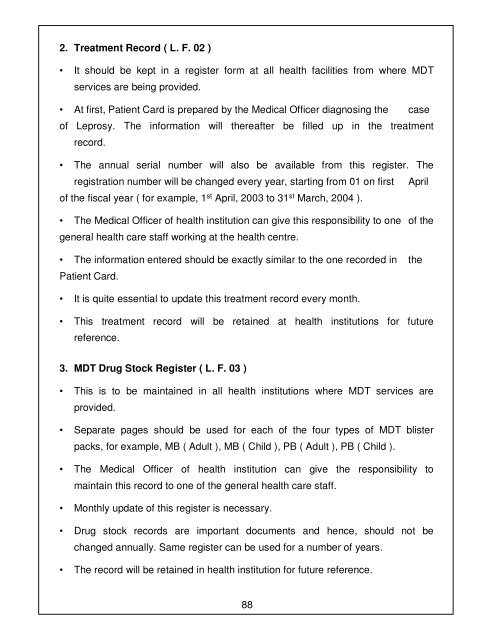 Leprosy Training Module for Medical Officers