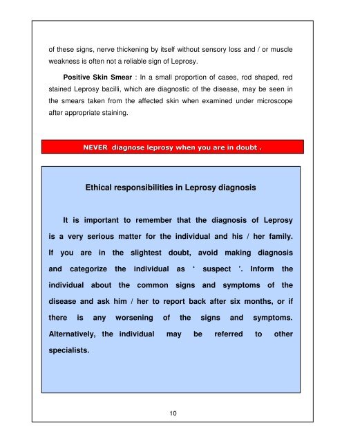 Leprosy Training Module for Medical Officers