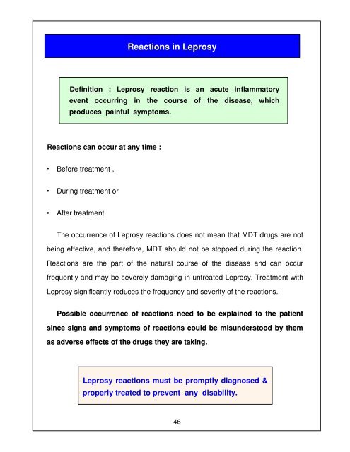 Leprosy Training Module for Medical Officers