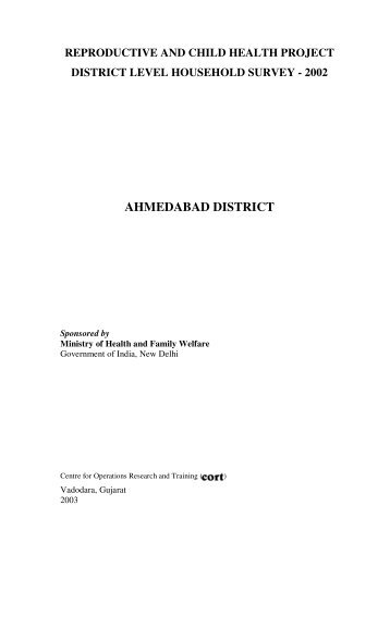 AHMEDABAD DISTRICT - Health and Family Welfare Department