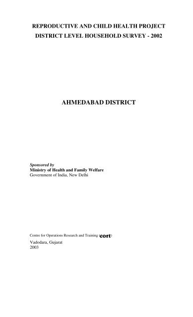 AHMEDABAD DISTRICT - Health and Family Welfare Department