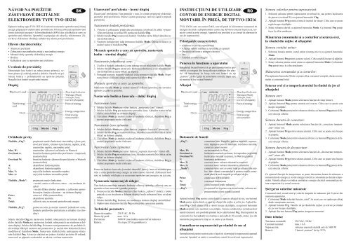 használati útmutató tvo-1d216 típusú dugaszolható digitális ... - Tracon