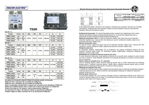 AC-AC 1 p Tracon Uvez Ue Ube Uki DU t Io In TSSR-110AA 