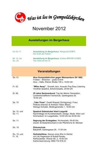 November 2012 - Gumpoldskirchen
