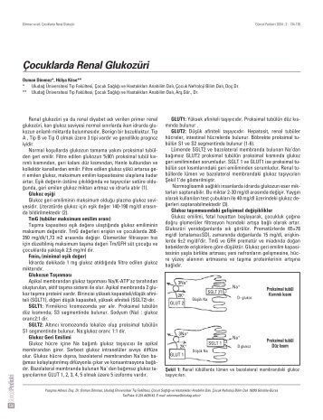 Çocuklarda Renal Glukozüri - Güncel Pediatri Dergisi