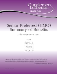 Senior Preferred (HMO) - Gundersen Health System