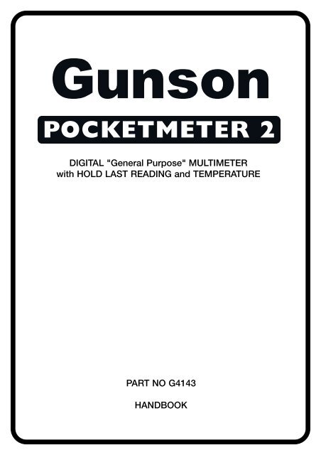 POCKETMETER 2 - Gunson