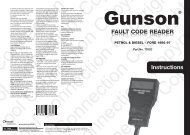 Instructions FAULT CODE READER - Gunson