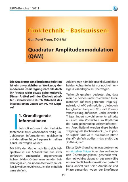 Einfuhrung In Die Qam Von Gunthard Kraus