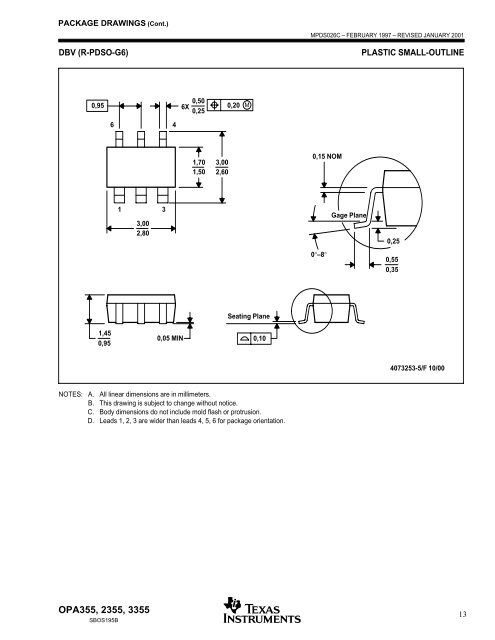 "OPA355,2355,3355: High Speed,Video CMOS Operational Amp."