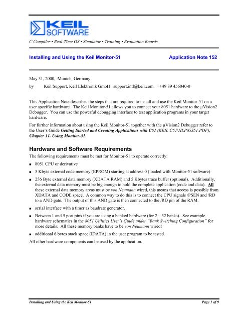 Hardware and Software Requirements