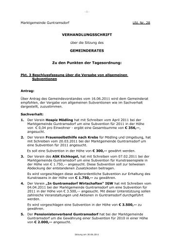 Protokoll 2011-06 - Guntramsdorf