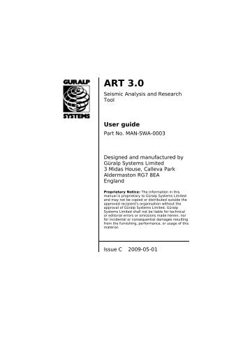 ART 3.0 - Güralp Systems Ltd