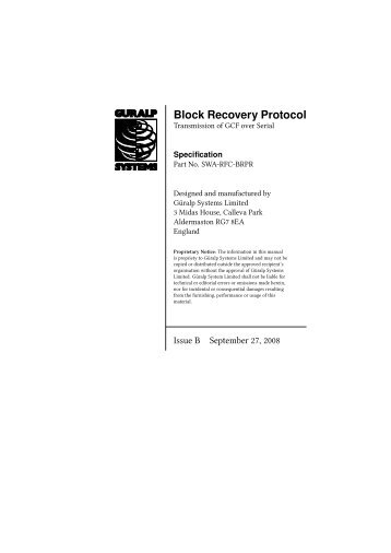 Block Recovery Protocol (pdf) - Güralp Systems Ltd