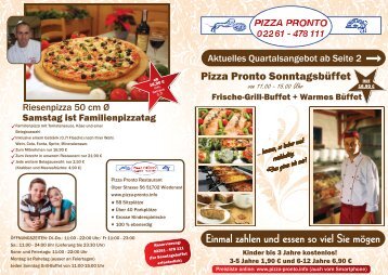 Pizza Pronto Bergneustadt Quartalspreisliste 01-2014