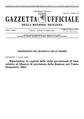 (1.824 Kb) in formato PDF - Gazzetta Ufficiale della Regione Siciliana